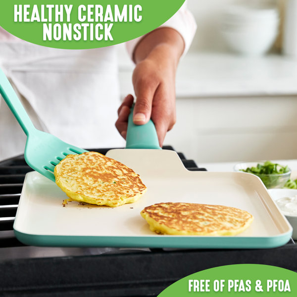 Greenlife Soft Grip Healthy Ceramic Nonstick, 11" Griddle Pan, PFAS